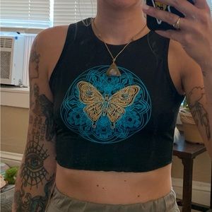 Butterfly crop top